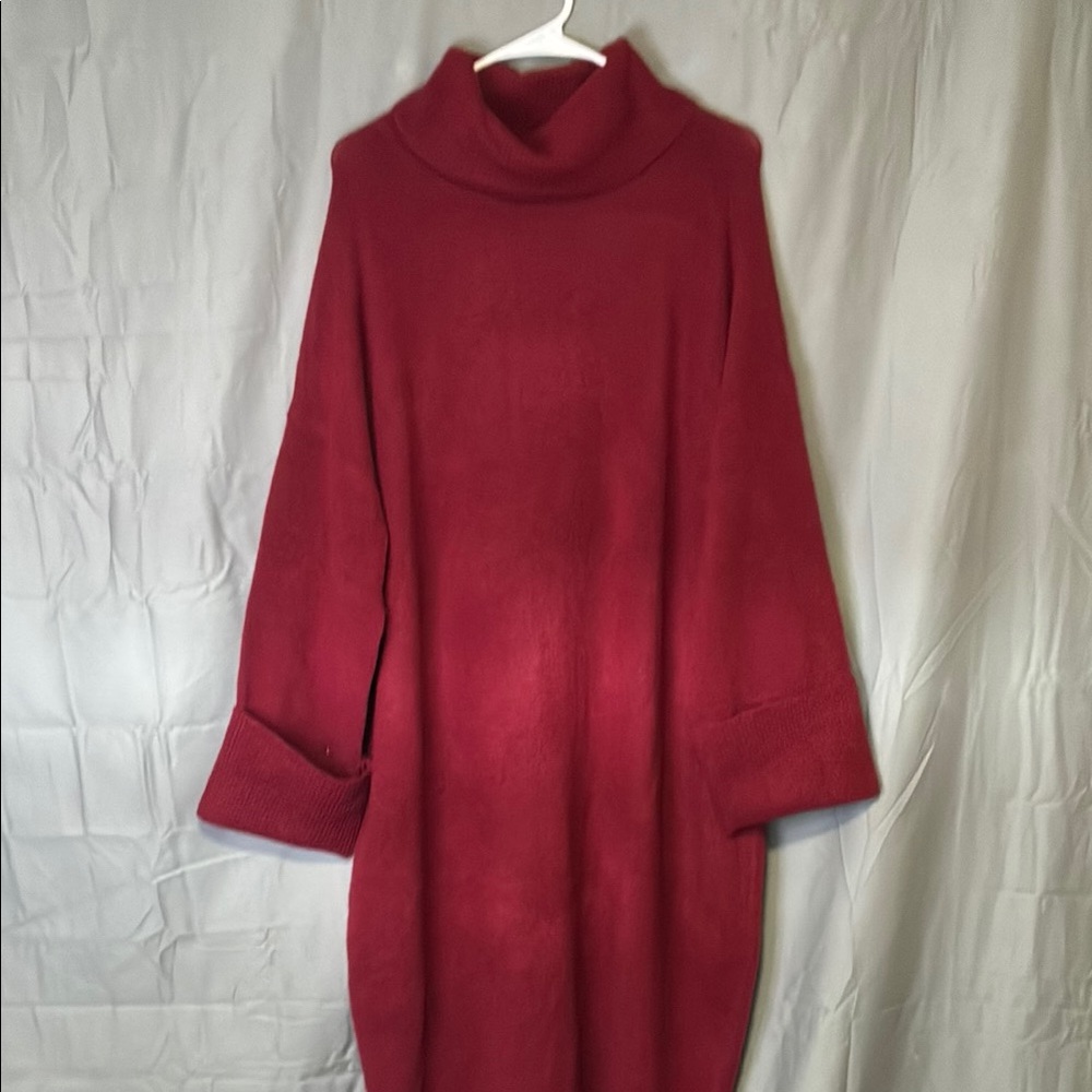 Ava & Viv Burgundy Cowl Neck Sweater Dress